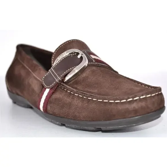 Bally | Shoes | New Bally Switzerland Brown Tuxa Suede Web  display picture 3